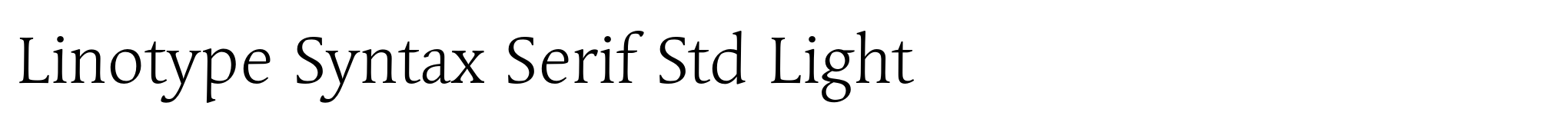 Linotype Syntax Serif Std Light image